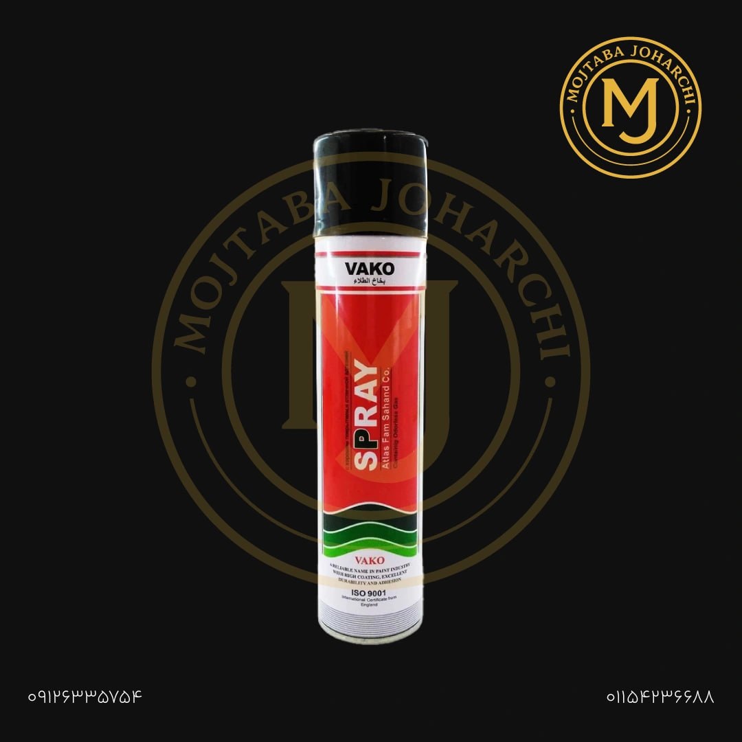 vako-gloss-black-spray-paint-300ml-main اسپری رنگ مشکی براق واکو حجم 300 میلی لیتر